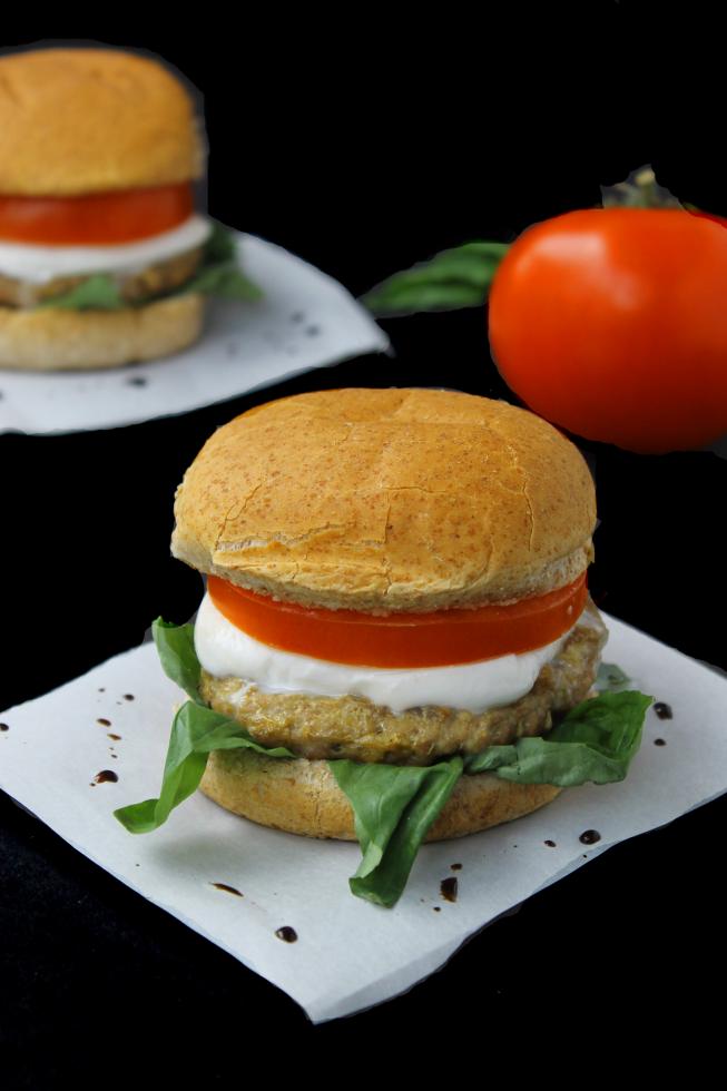 The Healthy Maven Caprese Turkey Burgers Nosh And Nourish